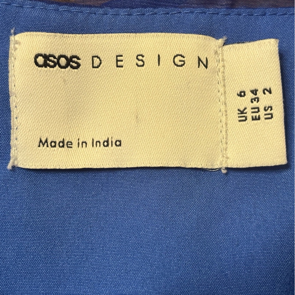 ASOS Vibrant Blue Ruffled Mini Skirt - Picture 6 of 8